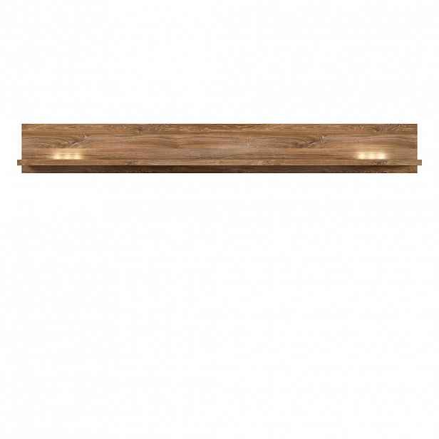 Welnova NÁSTĚNNÁ POLICE, barvy dubu, 139/25/27 cm - 002427002806