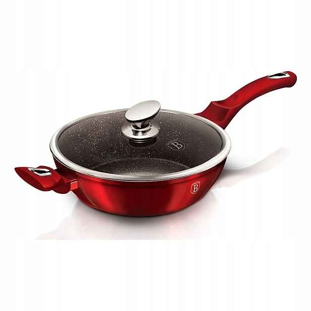 Berlingerhaus Burgundy Metallic Line Pánev hluboká s mramorovým povrchem a