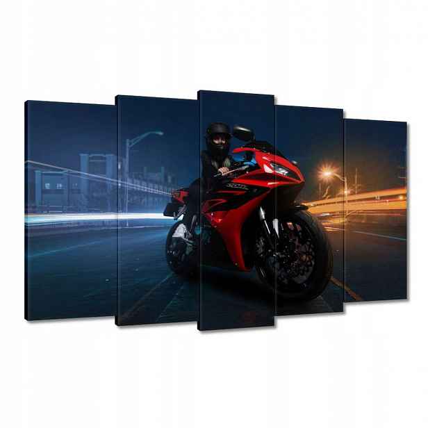 Obrazy 100x60 Červený motocyklový závodník