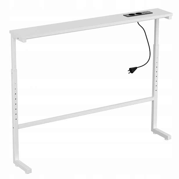 Přistýlka k psacímu stolu Pohovka 100x20 Nastavitelná 2xAC 2xUSB bílá Spacetronik