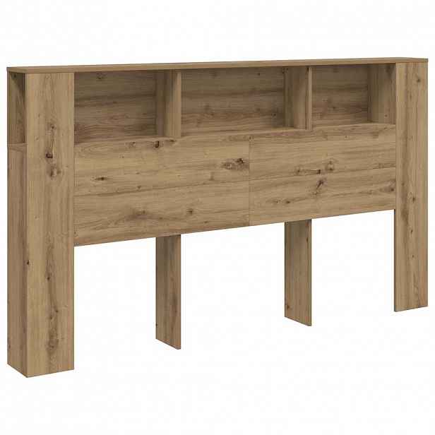 vidaXL Čelo postele s úložným prostorem dub artisan 180x18,5x102,5 cm