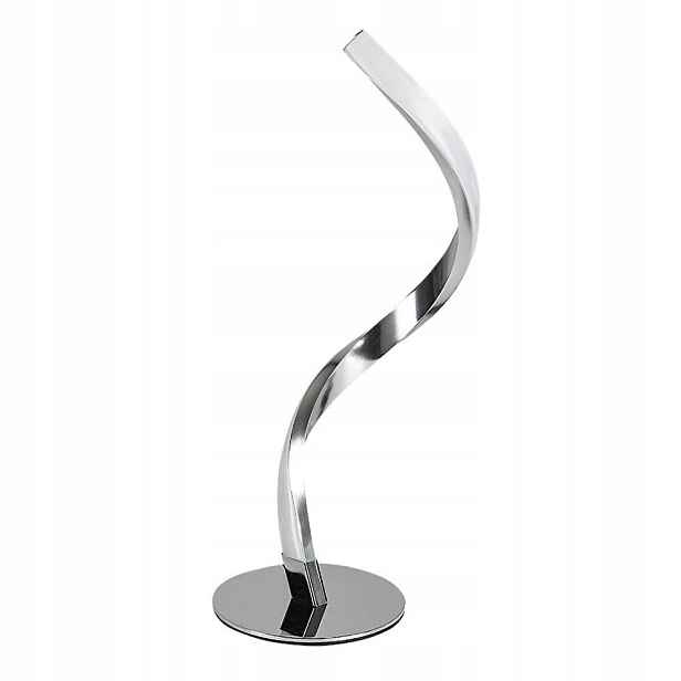 Stříbrná dekorativní spirálová Led stolní lampa 3W Azula 74211 Rabalux