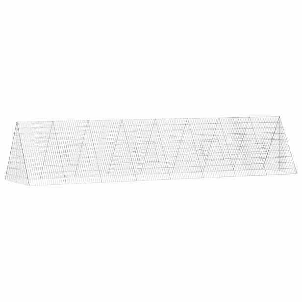 vidaXL Klec na kuřata Stříbrná 430 x 100 x 85 cm Pozinkovaná ocel