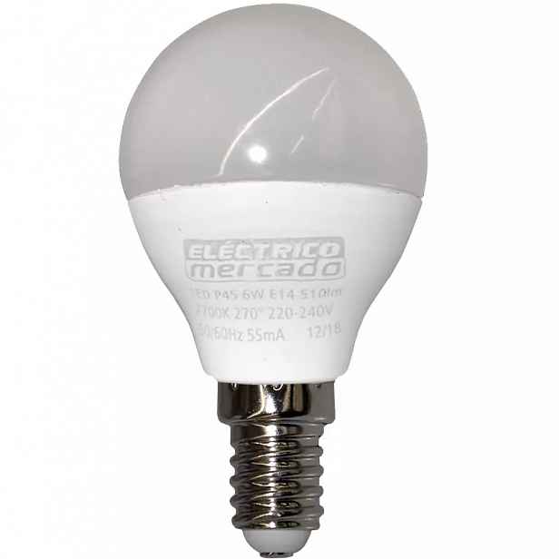 Žárovka LED EM 6W P45 E14 2700K