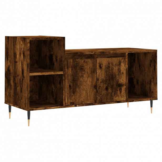 vidaXL TV skříňka kouřový dub 100x35x55 cm kompozitní dřevo