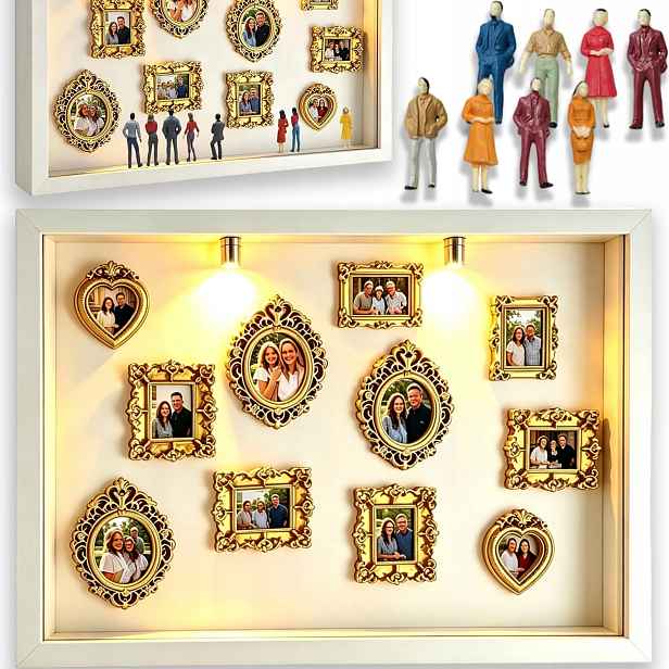 Dřevěný Mini Muzeum Shadow Box Rámeček Pro Zobrazení Diy Jako Dárek