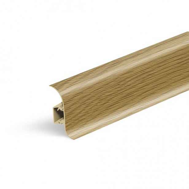 Lišta soklová Naturel dub tm. , PVC délka 250 cm, výška hrany 56 mm, NATNGF008