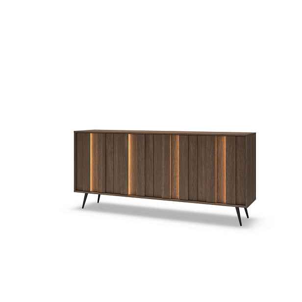 MASSENO KOMODA DAVANTI, 183,3/82,6/40 cm se zásuvkami a 6 dvířky, dekor dub