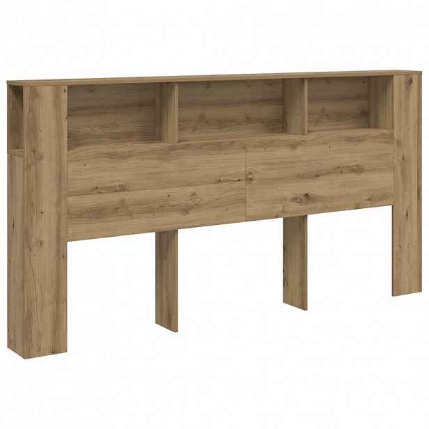 vidaXL Čelo postele s úložným prostorem dub artisan 200x18,5x102,5 cm