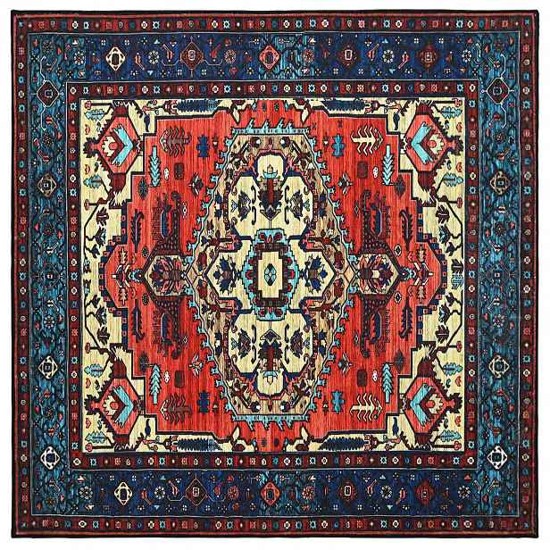 vidaXL Koberec ORIZ Červená 160 x 160 cm 100% polyester