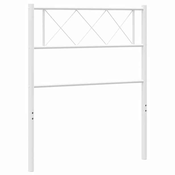vidaXL Kovové náhradní čelo postele bílé 75 cm