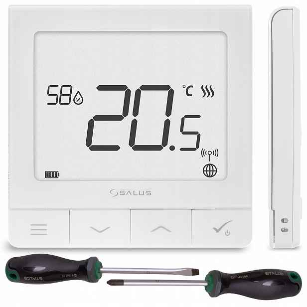 Bezdrátový Regulátor Teploty Termostat Erp V Salus SQ610RF