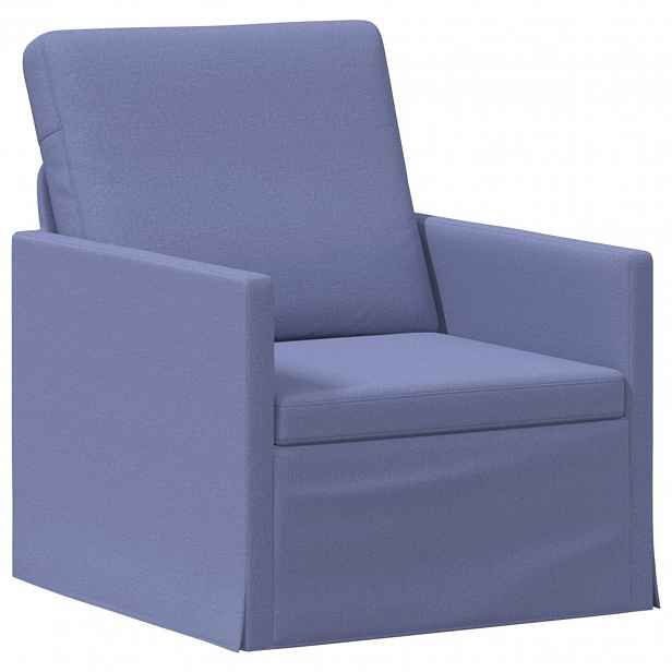 vidaXL Jednolůžková pohovka Modrá džínovina 70 x 81 x 82 cm Textil