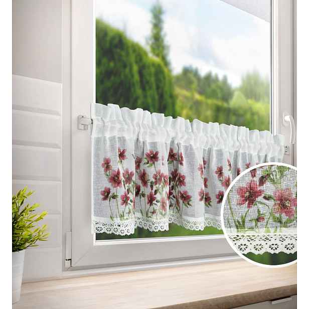 Dekorační krátká vitrážová záclona do kuchyně AGNE 150x30 cm MyBestHome