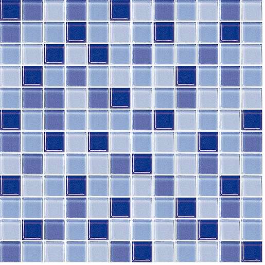 Skleněná mozaika modrá 30x30 cm lesk MOS25MIX5