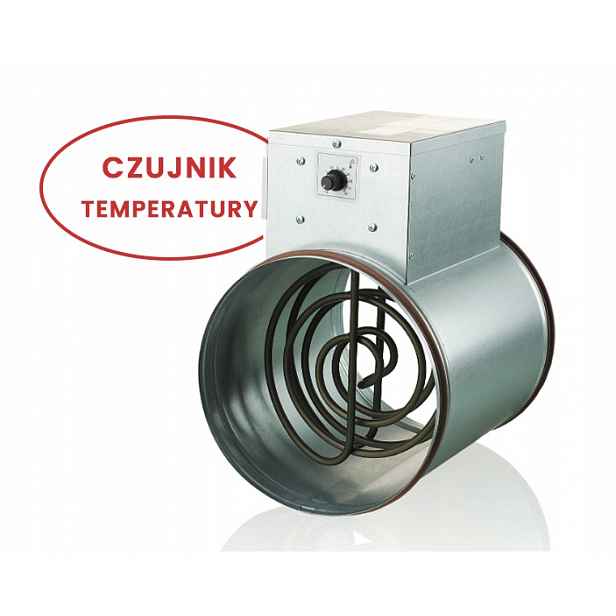 Vents kanálový ohřívač fi160 mm 3,4 kW 1-fázový Senzor 160-3,4-1U