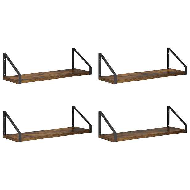 vidaXL Nástěnné poličky 4 ks Kouřový dub 50 x 16 x 15,5 cm