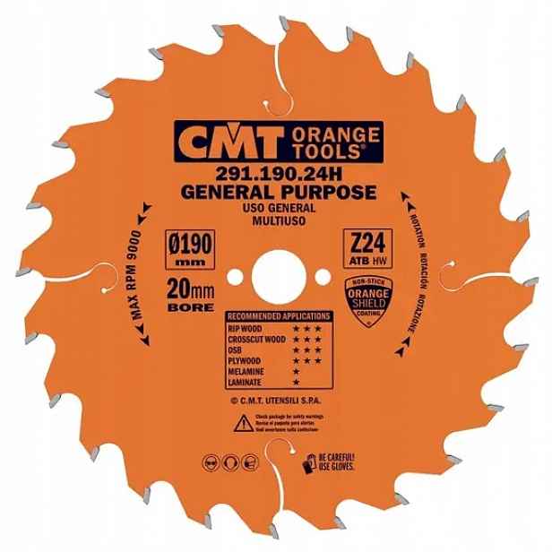 Cmt pilový kotouč univerzální D190*2,6mm d30 Z24 Hw C29119024M