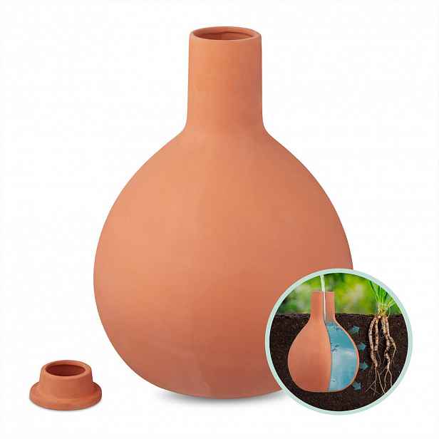 Relaxdays ZAVLAŽOVAČ Terrakota keramika 7,5 l s víkem