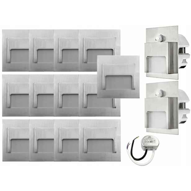 Sada Halogen Led schodišťová lampa 15x detektor