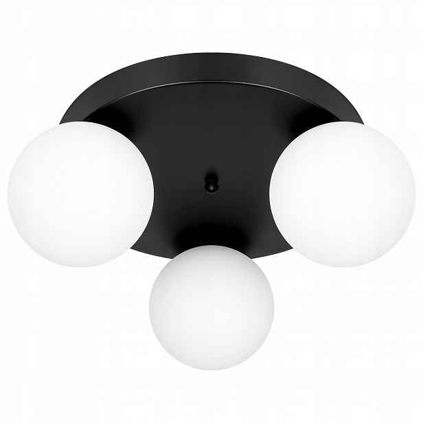 Závěsná Lampa Stropní svítidlo Skleněný lustr Svítidlo 3x E27 Led Černá