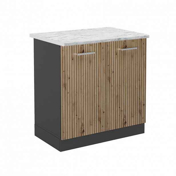 Vicco SKŘÍŇKA POD DŘEZ R-Line Řemeslný dub 80 cm , PD Mramor