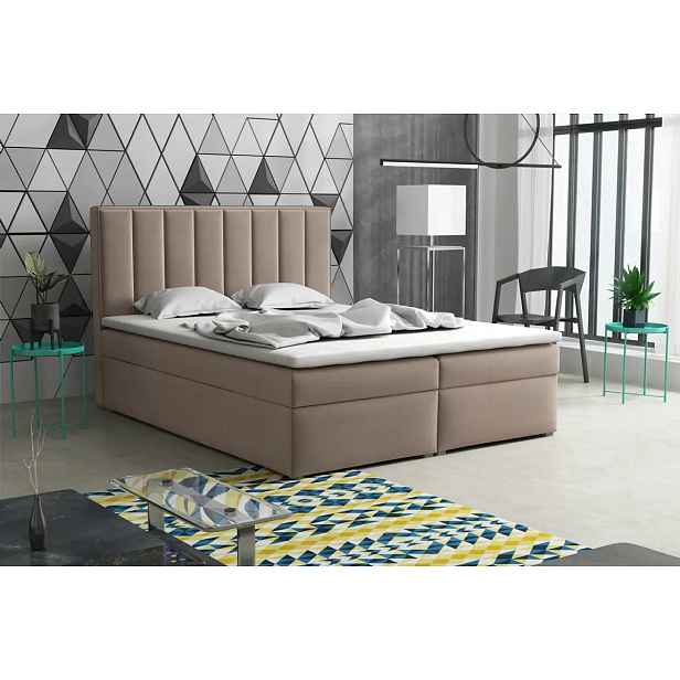 Casarredo Postel s matrací s ÚP LUCINI BOX 180x200 - světle hnědá