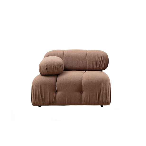 Hanah Home Modul pohovky Bubble bouclé hnědý levý