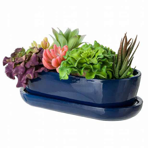 Kaktusovačka Květináč 27,5 cm Kobalt granátová Keramika