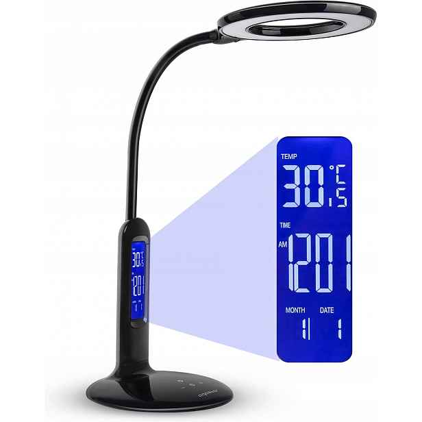 Moderní Led Stolní Lampa 7W S Displejem