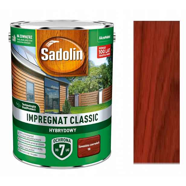 Sadolin Klasická Impregnace 4,5 L Švédská Červená