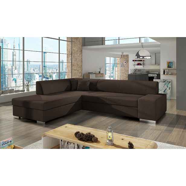 Sedací souprava Porto Provedení: Levá varianta, látka: Sawana 26 dark brown
