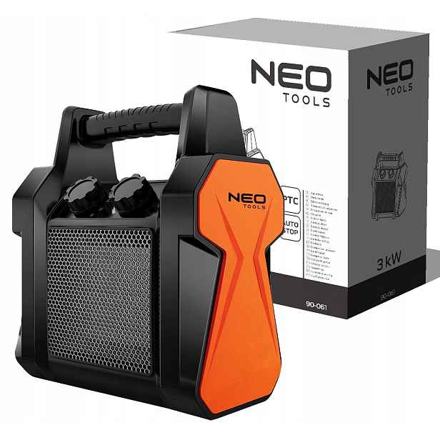 Elektrický ohřívač 3 kW Ptc keramický termostat Neo Tools 90-061