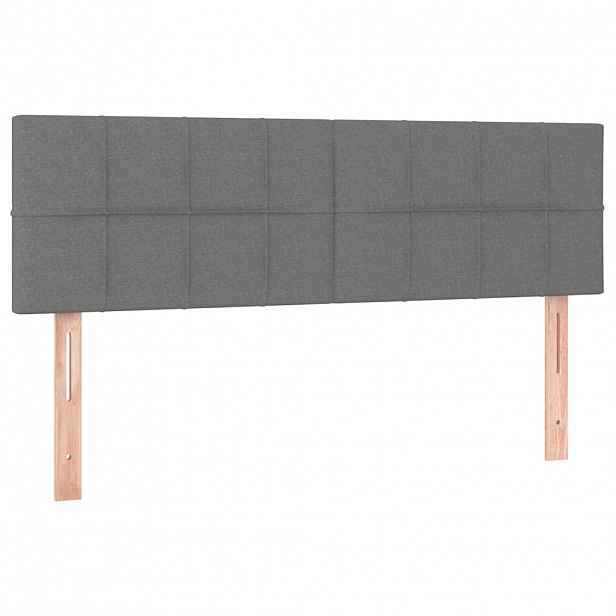 vidaXL Čela postele tmavě šedá 144x5x78/88 cm látka