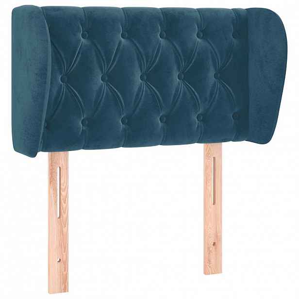 vidaXL Čelo postele typu ušák tmavě modré 83x23x78/88 cm samet