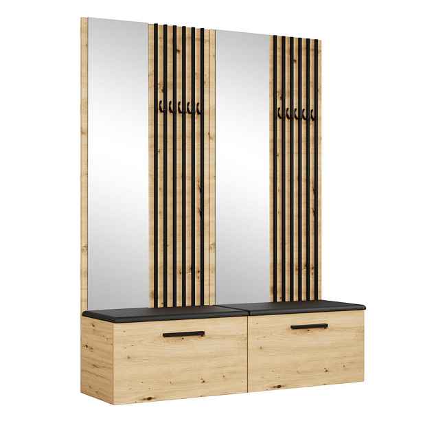 MASSENO MODERNÍ PŘEDSÍŇOVÁ SESTAVA MODULO, 161,2/204/40 cm, dub Artisan