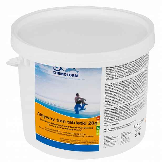 Aktivní Kyslík Tablety pro dezinfekci vody v Bazén Jacuzzi Chemoform 20 g 3 kg