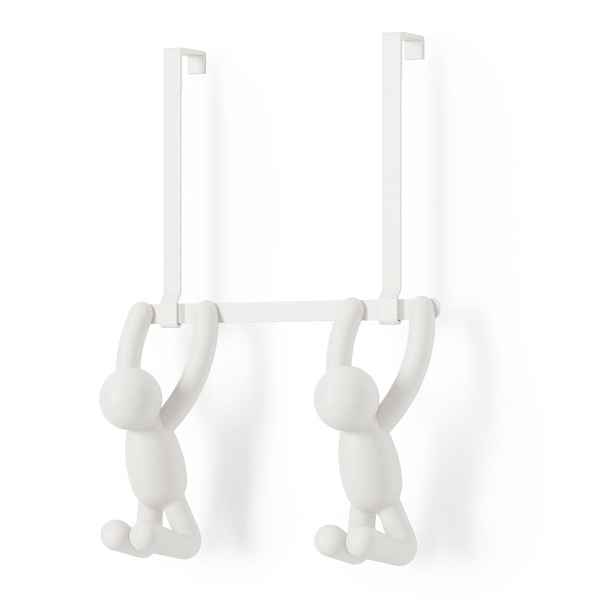 Bílý plastový věšák na dveře 22 cm Buddy – Umbra