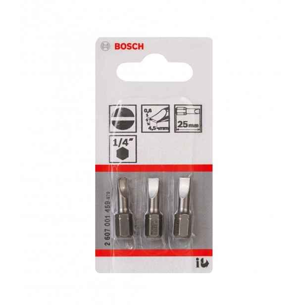 Bosch - Sada bitů S0,6x4,5, délka 25 mm, 3 ks 2607001459