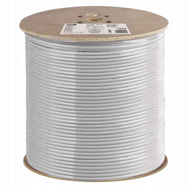 Emos CB21D koaxiální kabel 75 Ohm 500 m bílý