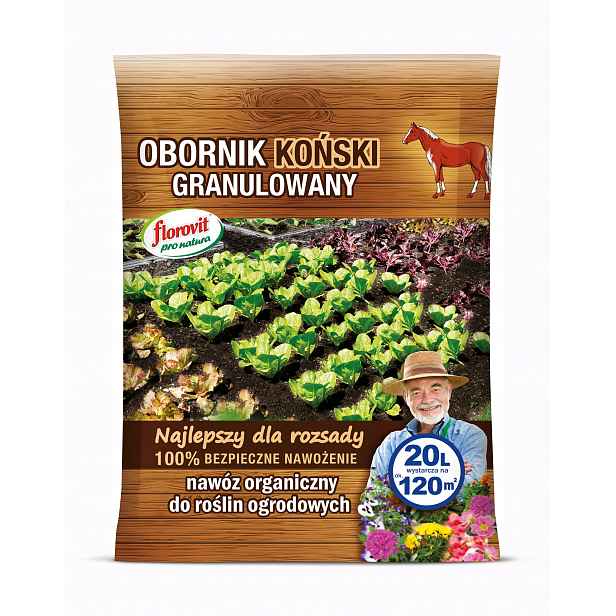 Florovit Koňský Hnůj Granulovaný 20 L Organické Hnojivo Humus
