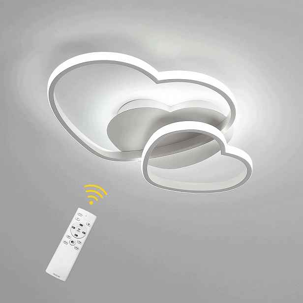 Led stropní svítidlo lustr bílý závěsný moderní obývací pokoj s dálkovým ovládáním 48W