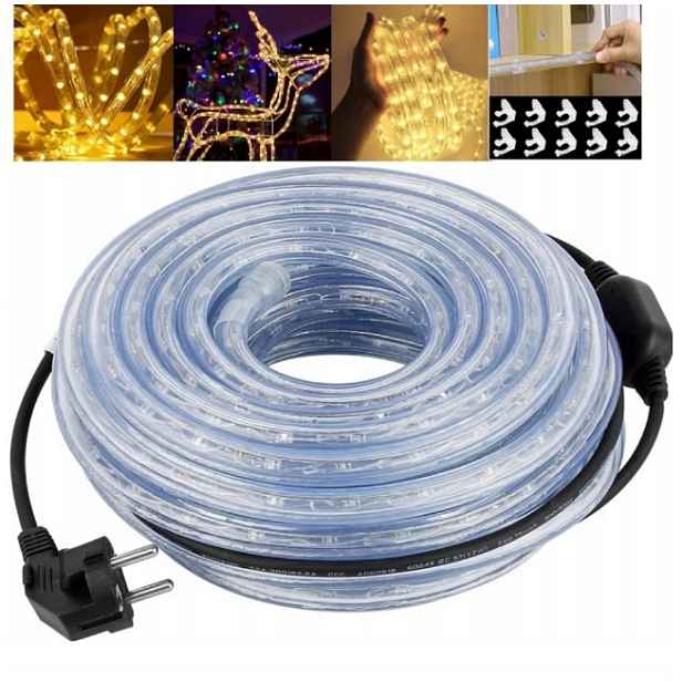 Venkovní Světelná Hadice 504 Led Světla Teplá Bílá 14 M Led páska Neon IP65