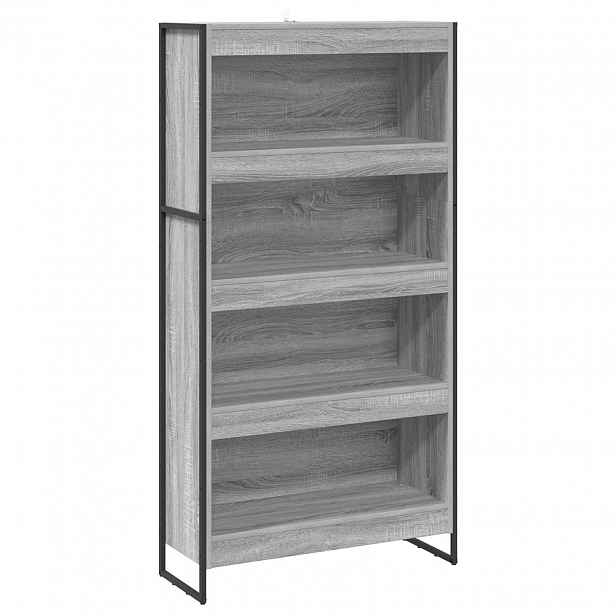 vidaXL Knihovna 80 x 30 x 155 cm Kompozitní dřevo Šedá Sonoma