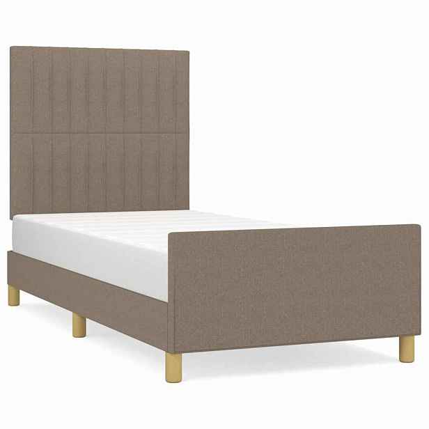 vidaXL Rám postele bez matrací taupe 80x200 cm textil