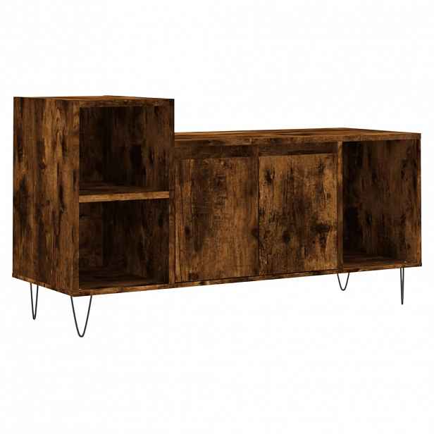 vidaXL TV skříňka kouřový dub 100x35x55 cm kompozitní dřevo