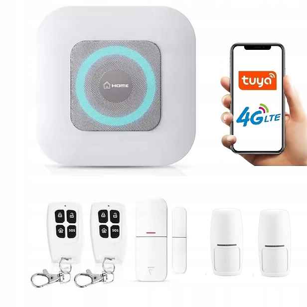 Bezdrátový Alarm Siréna Gsm Tuya Smart Na Sim Kartu 2xPIR