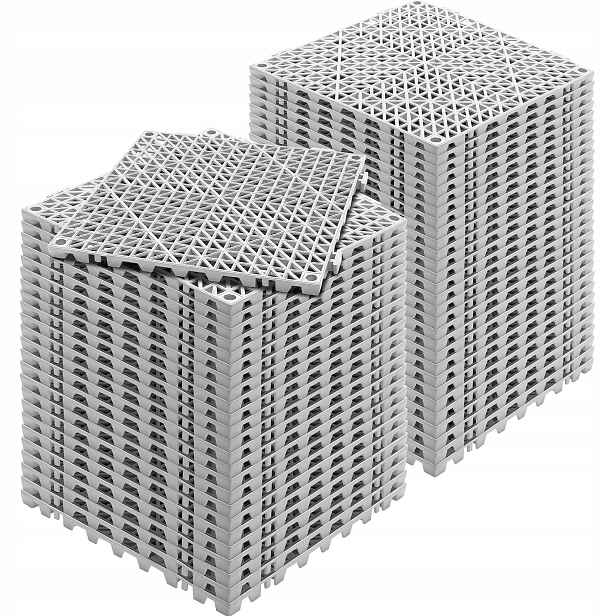 Drenážní podložka šedá 30x30 cm 55 ks Pvc kombinovaná protiskluzová koupelna
