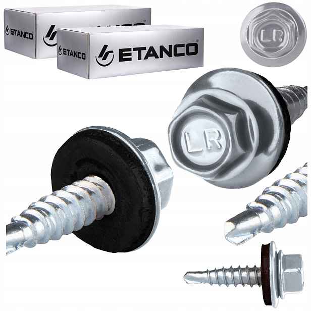 Farmářské vruty 4,8x20 mm Pozink 500 ks do plechu, sponka Etanco GTO2 Z14