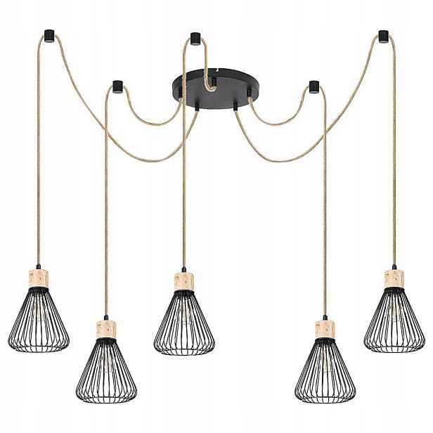 Industriální závěsná lampa pavouk do obývacího pokoje